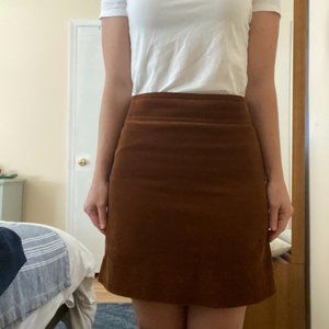 J. Crew Brown Corduroy Mini Skirt